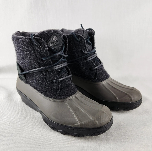 Sperry Saltwater Wedge Wool Duck Boots - Picture 1 of 11